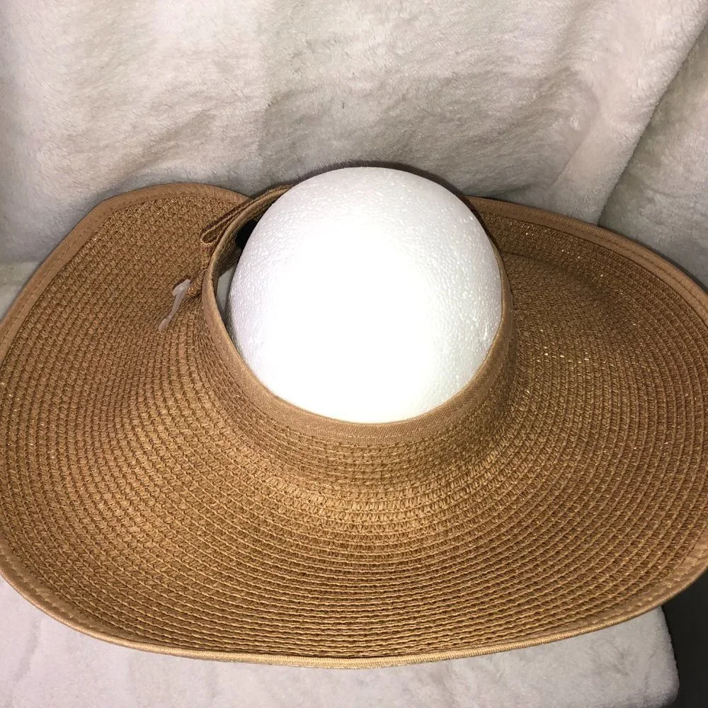 Falls‎ Creek Floppy Straw Hat Beige Tan OSFA